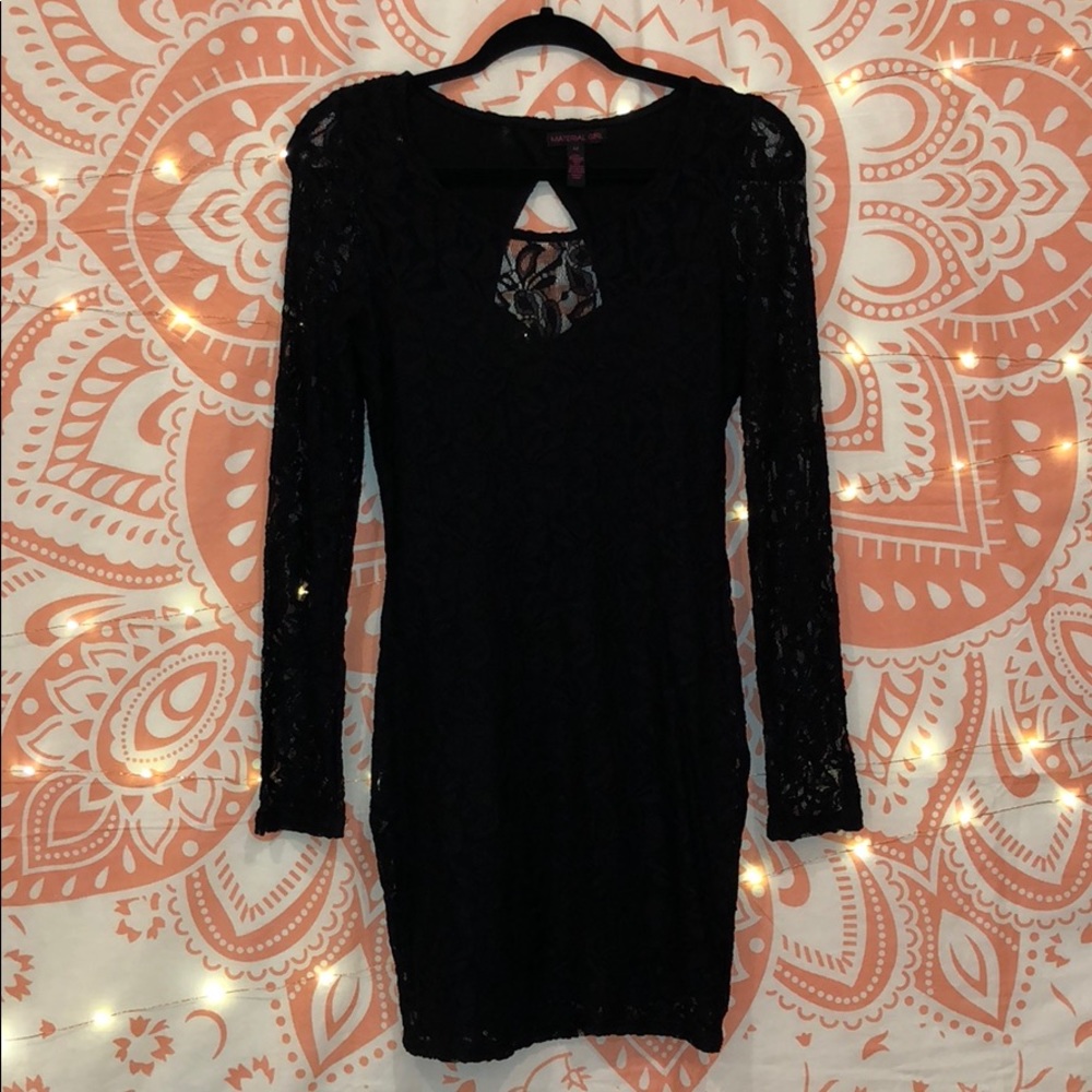 Black lace Material Girl dress